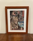 Dragon   Tiger Framed Japanese Art Print Kuniyoshi 12x15 Ukiyoe Art Japan Yokai
