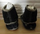 Antique Children s High Top Black Velveteen Side Button Shoes For Dolls