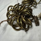 Lot Of  50  Vintage Brass Finish Cafe Curtain Rod Rings Clamp Pinch Clips