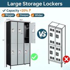6 Doors Metal Locker Steel Locker Storage Cabinet For Office School Gym Employee