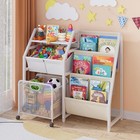 Kids Bookshelf And Toy Storage Organizer - 3 Tier Book Shelf For Kids Rooms W   