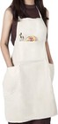 100  Cotton Canvas Professional Bib Apron With 3 Pockets For Women Men Adults   