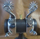 E Garcia Swan Stainless Finish Silver Spurs