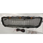 Front Grille For 1999-2003 Ford F150 Raptor Style W letters W 3leds Matte Black