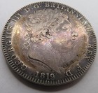 1819 British One Crown Sterling Coin  George Iii  Toned  Toning  Toner  Dragon