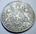 1767 Netherlands 1 2 Ducaton Silver Rider Horse Vf-xf 1700 s Coin