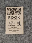 Vtg Parker Brothers Rook Card Gamebox 1940 s Red   Cream Box Edition Complete