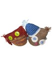 Handmade Crocheted Owl Set Plush Toys Nursery Decor Amigurumi Gift