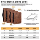 Retro Cross Bible Cover Case For Women Xl Pu Leather Bible Bag