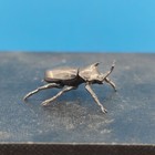 Black Brass Bronze Insect Rhinoceros Beetle Statue Figurine Ornaments Hui0027