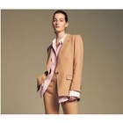 J Crew Womens Willa Blazer Italian Fabric  Wool Blend Camel Blush Size 0 New