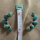 Half Comfy Sterling Silver A D Turquoise Earrings - New