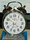 Chrome Silver Old Fashioned Alarm Clock Wind Up No Batteries Required Usa Stock