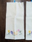 Set 2 Flat Pouchets bags Hm W cotton Mach Emb Hand Towels X Sm Easter Gifts  New
