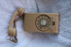 Wall Telephone Phone Rotary  Dial Yellowish Itt Untested Uncleaned Needs Tlc
