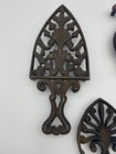 Vintage Lot Of 5 Griswold Style Cast Iron Trivet Wall Art Wilton