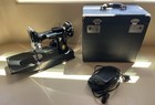 Vintage 1948 Singer Featherweight Sewing Machine 221-1 W case  Works Ah813429