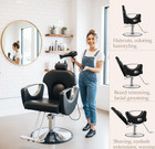 360   Styling All Purpose Hydraulic Black Reclining Barber Chair Salon Beauty Spa
