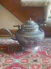 Rare Antique Middle Eastern Hand Hammered Carved Kettle  tea Pot   Ex Large  