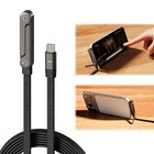 240w Fast Charging Usb-c Cable With Foldable Phone Stand 90   Elbow Gaming Prox  