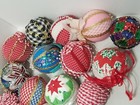 Lot Of 16 Beautiful Vintage Handmade Round Christmas Ornaments 3  To 4 