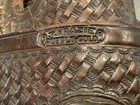 Vintage Western Holster Marked R  T  Frazier  Colt Saa Single Loop Flower Carved
