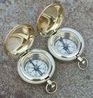 Lots Of 50 Pc Nautical Solid Brass 2  Push Button Compass Christmas Gift