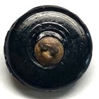 Small Victorian Era Black Glass Bat Button With Luster