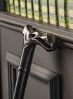 Elegant Wooden Walking Stick  Black Hand Carved Wooden Derby Walking Cane