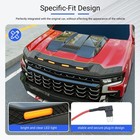 For 2019-2026 Chevy Silverado 1500 Hood Protector With Led Light Hood Deflector