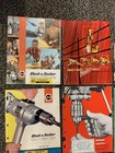 Lot Of 8 Vintage Black   Decker Milwaukee Power Hand Tool Catalogs Bulletin