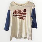 Vintage 1984 Detroit Tigers World Series Champions Long Sleeve Shirt Eastport L