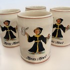 Vintage German Beer Steins     Hand-painted By A  Wilhelm   Set Of 4   Haus-hoel