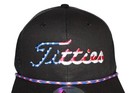 Usa Titties Black With Black Laser Mesh Red  White  And Blue Rope Golf Hat Me   