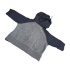 Old Navy Baby Hooded Full Zip Colorblock Jacket W  Pockets Gray Blue 0-3m