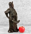 Vintage 15  Traditional Chinese Brass Guan Yu Immortal Warrior Sculpture