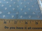 100  Silk Brocade embroidered White Floral On Blue 9 5 x20  japan