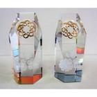 Sgi Soka Gakkai Crystal Tokkuri Nichiren Buddhism Logo Bottles  Type C 2set