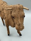 Antique Mooing German Stick Leg Cow Figure Partial Pull Toy Christmas Putz 12 