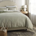 King Mini Gingham Duvet And Sham Set Moss Green - Threshold