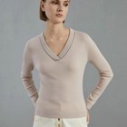 Womens Autumn winter Wool V-neck Long-sleeved Sweater For Brunello Cucinelli