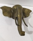 Large Elephant Wall Head 13x15 Inches Metal Figurine Statue Bronze Finish