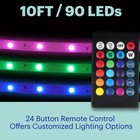 Multicolor Led Light Strip 10ft  Indoor Television Accent Light  Remote Control