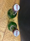 2 Grolsch Pilsner Beer G B  Bottle Green Glass Porcelain Swing Top Lid Ornate