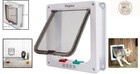 Medium Magnetic Cat Flap Door With 4-way Lock - Weather-resistant White Design