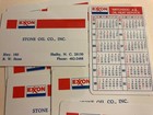 1975 Exxon Gas Advertising Pocket Calendar Card Stone Oil Shelby North Carolina