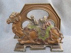 Vtg 1920s Judd Cast Iron Brass Egyptian 5 Pc  Desk Set Camel Letter Holder  Etc 