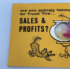 Vintage Good Year Tire Advertisement Brochure 1960s Fishing Fold-out Akron Ohio