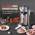 Manual 5lb Sausage Stuffer Maker Vertical Meat Filler Machine Stainless Steel