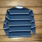 Vintage Ll Bean Polo Rugby Shirt Mens Large Green Blue Striped Long Sleeve 90s